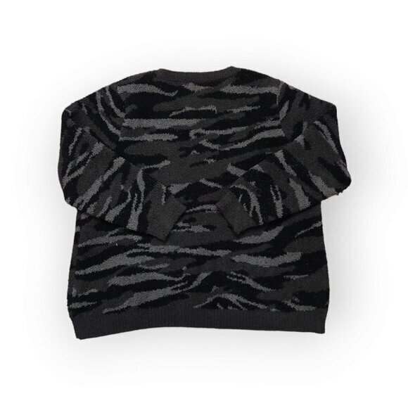 Barefoot Dreams Seaside Camo‎ Crewneck Cozychic Knit Sweater Womens 2X - Picture 2 of 9